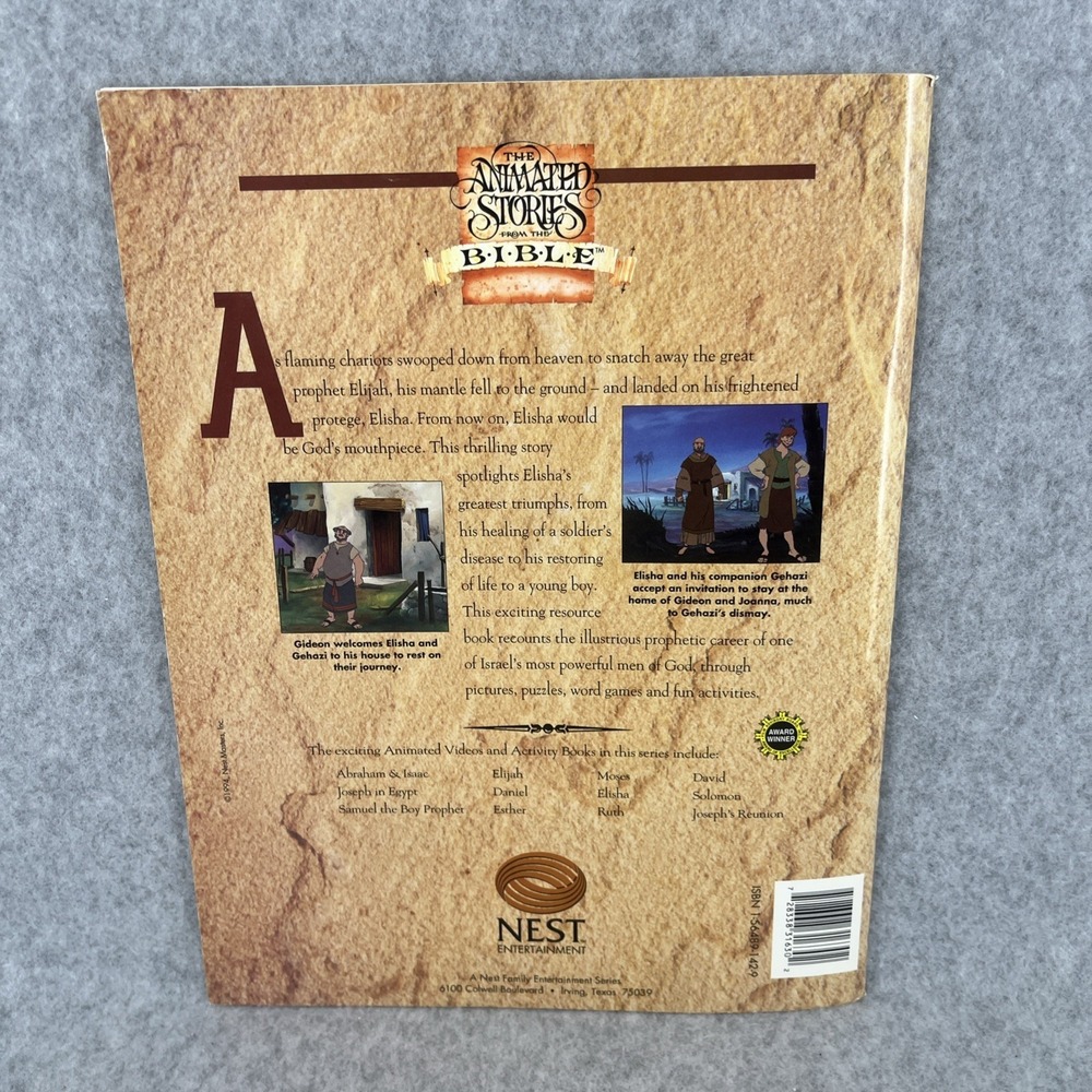 NEST Animated Bible Stories Activity Books Lot 6 Moses Esther David and Goliath - Picture 10 of 16